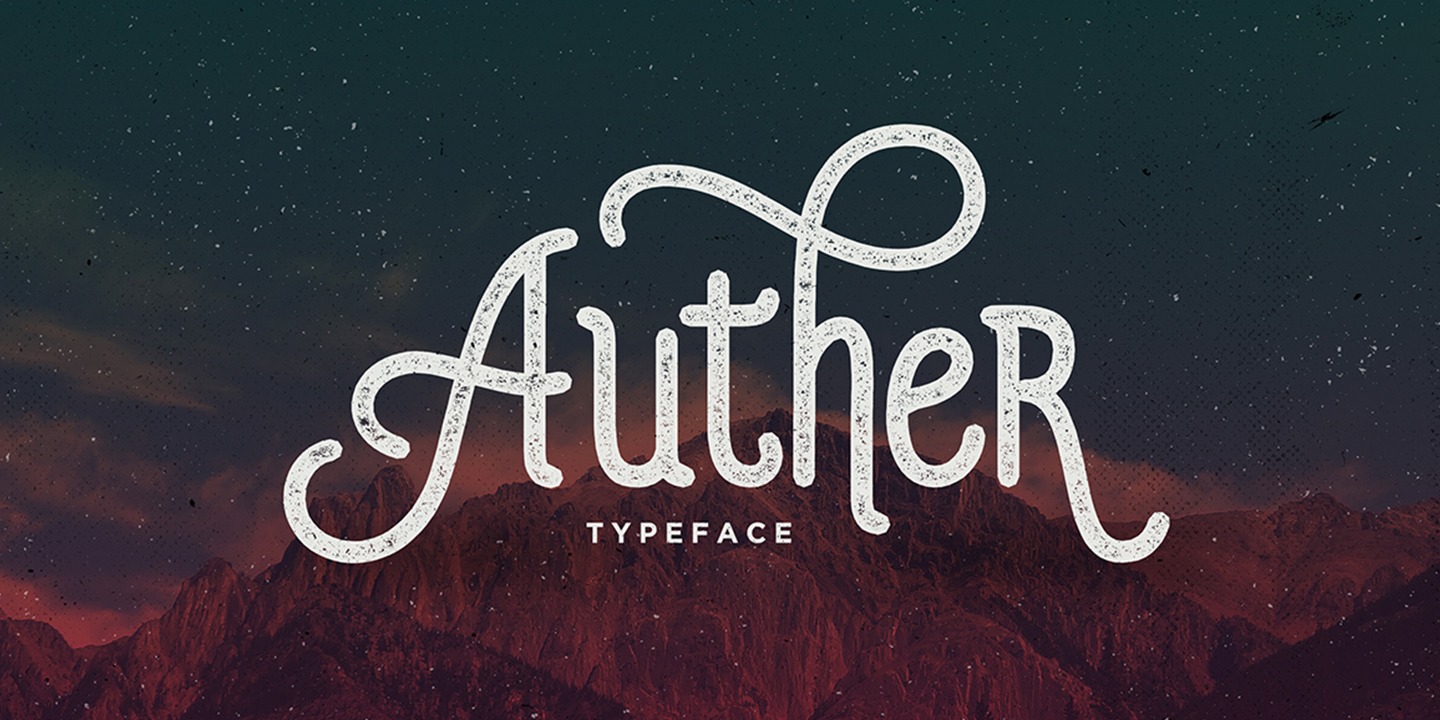 Auther Font preview
